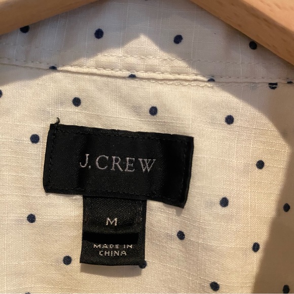 J. Crew Polka Dot Short Sleeve Button Down Top - Picture 6 of 6